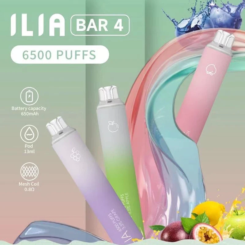 ILIA 哩亞 Bar4 一次性電子煙 6500口 13ml 3%尼古丁 24種口味